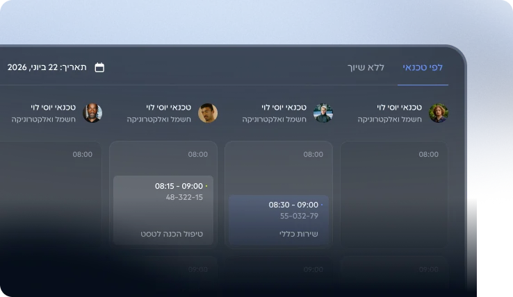 דשבורד זימונים מסודר
