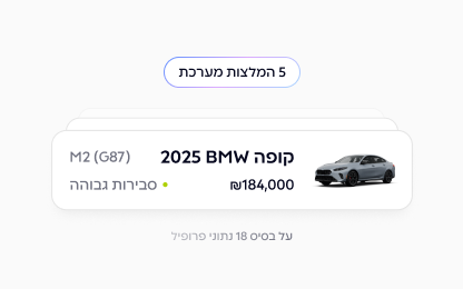 המלצות רכב מותאמות אישית